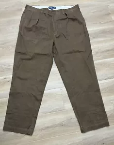 POLO Ralph Lauren Hombres Pantalones Pantalones 40 X 30 ANDREW PANT Algodón Chinos Marrón - Imagen 1 de 8