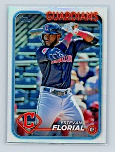 2024 Topps #531 Estevan Florial Rainbow Foil Cleveland Guardians - Picture 1 of 2