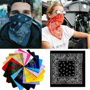 Large Paisley Bandanas Pack Of 12 100% COTTON 12+ Colors Non Fading 22 X 22 IN - Picture 1 of 12