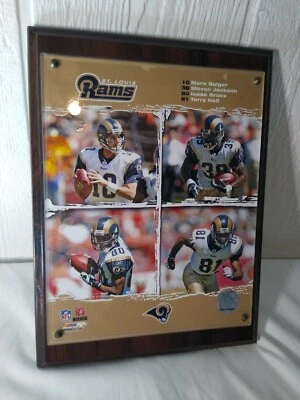 圣路易斯公羊队 11.5 英寸 X 9 英寸墙板 Man Cave 2006 Bulger Jackson Bruce Holt  — 第 1/4 张图片