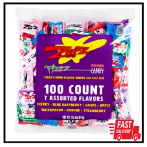 Zotz Fizzy Candy Bag, verschiedene Geschmacksrichtungen, 100 Stück Beutel - Bild 1 von 2