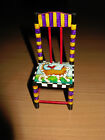 Whimsical Dollhouse Chair Friends Cat & Bird Mary Anita Winklea 1998 Miniatures