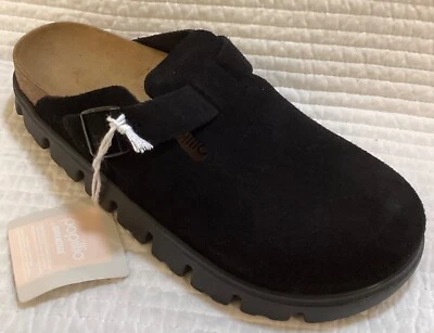 BIRKENSTOCK PAPILLIO BOSTON CHUNKY SUEDE BLACK 40 Ladies 9N - Image 1 of 4
