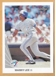 MANNY LEE TORONTO BLUE JAYS #370 - HOJA CASI NUEVA - MONTADA 1990 - Imagen 1 de 2