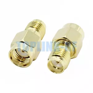 10x RP-SMA Male Plug ( Female Pin ) to SMA Female Jack Coaxial Connector Adapter - Picture 1 of 6