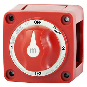 Blue Sea 6007 M-Series Selector Battery Switch 4-Position Marine Red - Picture 1 of 2