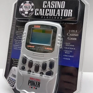 Calculadora de Casino de la Serie Mundial de Poker Platino Portátil 5 en 1 Juego NUEVO SELLADO - Imagen 1 de 14
