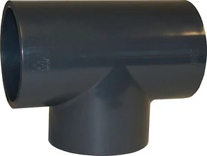 New Sch 80 PVC 4 Inch Straight Tee Socket Connect New Sch 80 PVC - Picture 1 of 8