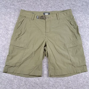 REI Co-op Shorts Womens 6 Green Nylon Stretch Hiking Outdoor Trail Belted - Picture 1 of 12