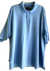 Phat Farm Men's Light Blue Golf Work Shirt Size 2XL 100% Poly Short Sleeve Polo  - Picture 1 of 5