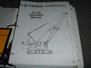 Terex American HC80 Gru Cingolata Proprietario Manuale Istruzioni Operatore xo - Foto 1 di 8