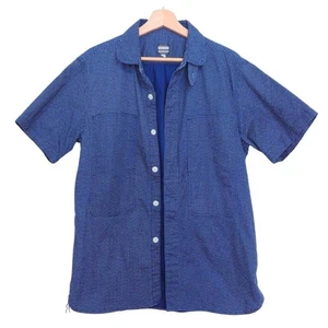 Momotaro Jeans Arbeitshemd Navy Punktemuster Denim Größe 42 L Baumwolle Japan F/S - Bild 1 von 6