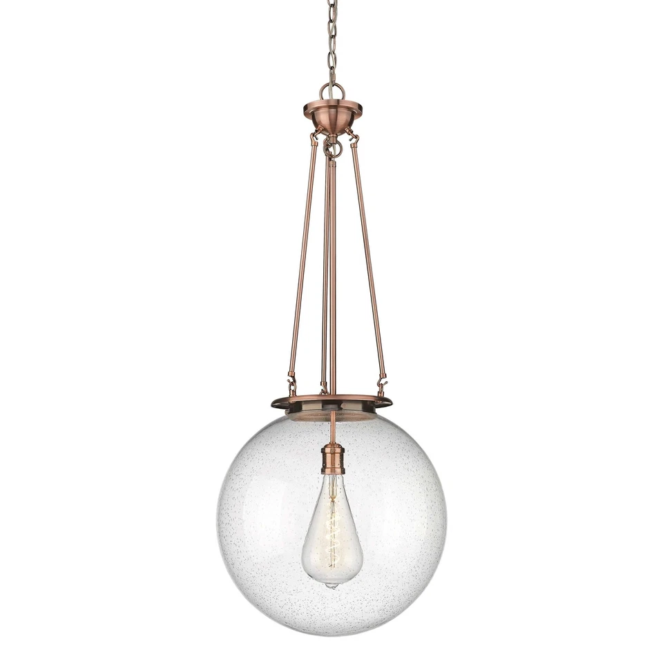Innovations Beacon 1 Lt 18" Pendant Antique Copper/Seedy - 221-1P-AC-G204-18