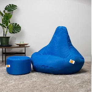Relaxing Bean bag Chair Sofa Ottoman cover without beans Faux Leather XXXL - Picture 1 of 3