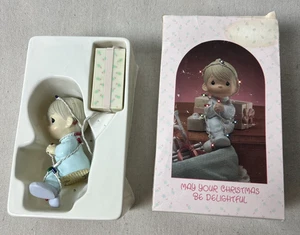 Enesco 558125 May Your Christmas Be Delightful Light Up Figurine w/ Box and Plug - Picture 1 of 7
