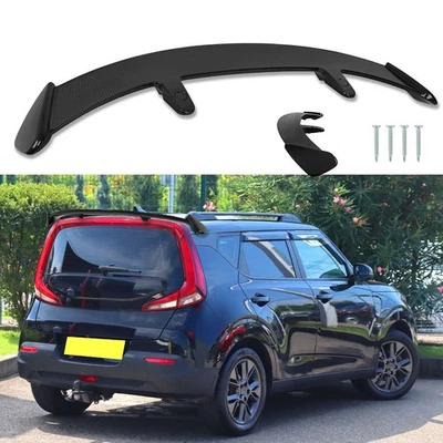 Para Kia Soul 2014-2019 estilo de fábrica 52" spoiler traseiro de teto de carbono porta-malas asa labial - Imagem 1 de 4