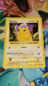 Pikachu 58/102 – Shadowless Red Cheeks – Base Set Pokemon Card – Vintage 1999 LP - Picture 1 of 3