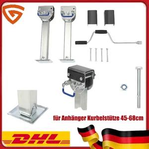 2X Stützfuß mit Kurbel 3000kg Stützlast für Anhänger Kurbelstütze 45-68cm - Bild 1 von 17