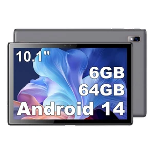 A10_L 10.1-inch Tablet | 6GB RAM + 64GB ROM | Android 14 OS | Quad-Core Proce... - Picture 1 of 8