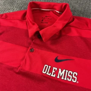 Nike Ole Miss Rebels Mens Large Performance Stretch Casual Polo Swoosh Football - Picture 1 of 13