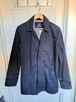 Men's Ben Sherman fitted raincoat mac. Navy blue. Medium. RRP £165 - Image 1 of 4