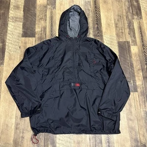 Vintage Nike Windbreaker Jacket Mens XL Black Y2K Pullover Center Swoosh 1/2 Zip - Imagen 1 de 9