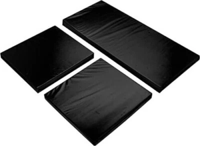 Replacement 3pc Rattan Chair Cushion Set Outdoor Garden Sofa Seat Pad Made in UK