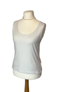 MADELEINE Super-stretchy white vest top 14 - Picture 1 of 8
