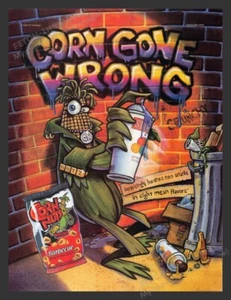 Corn Nuts ""Corn Gone Wrong"" etiquetado década de 2000 anuncio impreso 2002 - Imagen 1 de 1