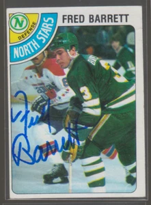 Autographed 78/79 Topps Fred Barrett - North Stars - Picture 1 of 1
