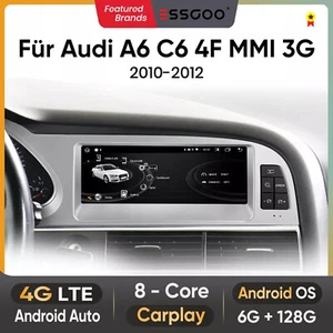 Für Audi A6 C6 4F MMI 3G 2010-2012 Carplay Android14 Autoradio GPS NAVI AUX 128G - Bild 1 von 20