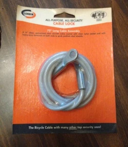 CORBIN All Purpose Bicycle Security Cable 72" Long with Clear Nylon Jacket 2231 - Picture 1 of 2