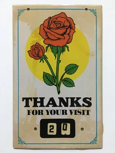 India Vintage Tin Sign THANKS FOR YOUR VISIT w/ Date Changer 4.75in x 7.75in (1) - Picture 1 of 5