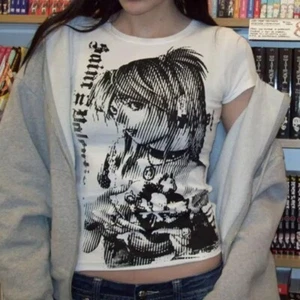 Y2K Anime Harajuku Crop Top Women 90s Vintage Aesthetic Streetwear Tee - Picture 1 of 5
