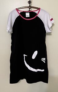 EUC~Joe Boxer Pink Black Tee Shirt Sleep Shirt Nightgown Juniors Women's~Size M