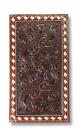 Ariat Western Mens Wallet Leather Rodeo Floral Buck Laced Stitch Brown A3558002