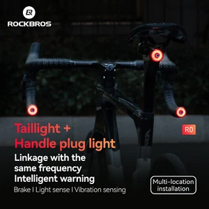 ROCKBROS Fahrrad Rücklicht Smart Brake Sensing Griff Stecker Rücklicht Wasserdicht - Bild 1 von 10