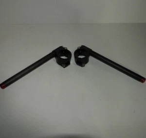 Paire de Demi guidon Carbone - Aluminium CNC 50 mm Bracelets - Picture 1 of 6