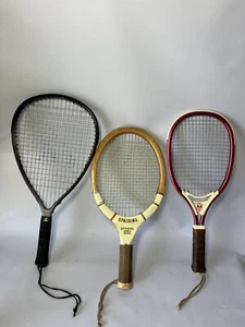 Vintage Racquetball Racquet Lot Of 3 Spaulding Leach MII Marty Hogan Wide Body - Picture 1 of 16