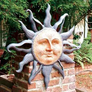 Unique Design Rising Sun Wall Plaque Aluminum Home Decor - Multicolor - Picture 1 of 2