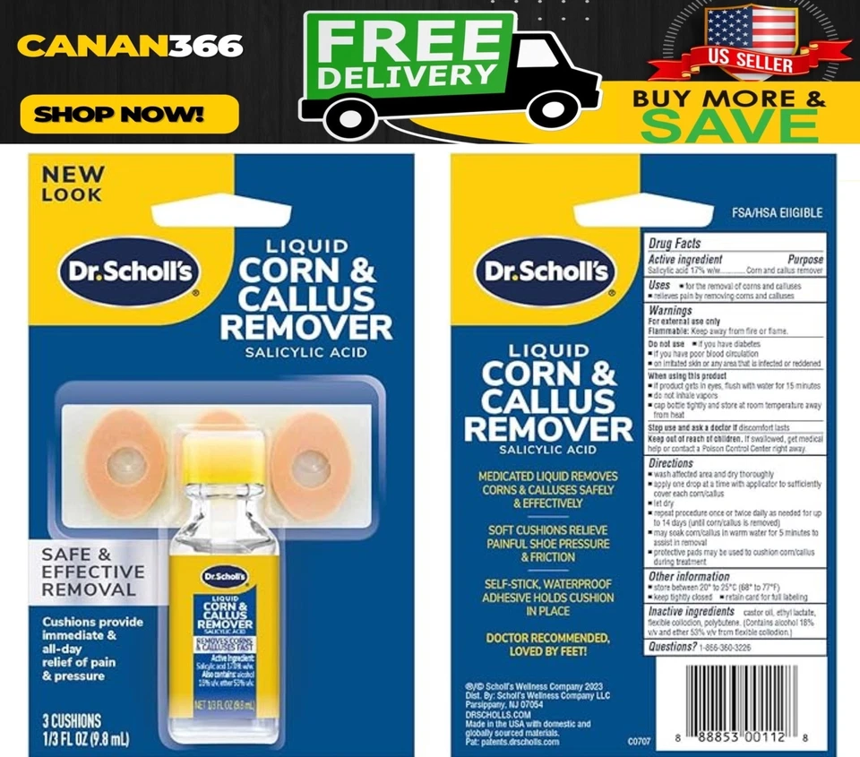 Liquid Corn and Callus Remover, 0.33 Ounce Removes Corns & Calluses Fast - Image 1 of 4