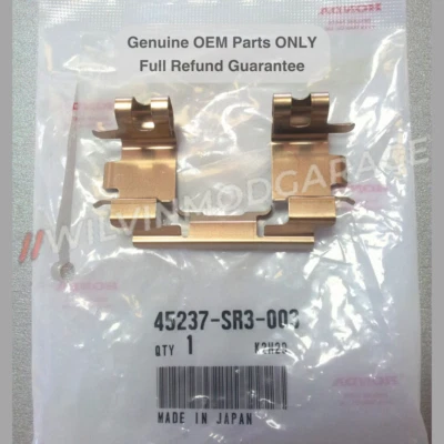 Retenedor de pastillas de freno genuino OEM para 03-08 Honda Fit Jazz 45237-SR3-003 Japón Foto 1 de 4