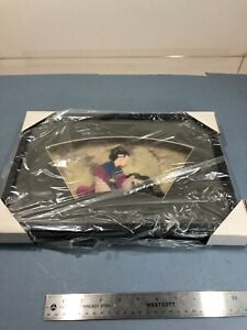 2x Vintage Asian Framed 3-D Shadow Box with Japanese Girl 10" x 15"