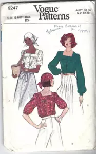 Vogue Sewing Pattern 9247, Vintage Blouse, Scarf, Size 10, Uncut - Picture 1 of 2