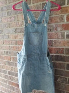 NWT. Girls Bibbed Denim Jumper Size 14. - Picture 1 of 9