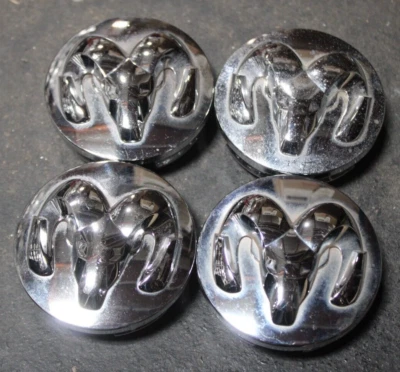 (4)DODGE 1500 Caliber Dakota Charger OEM Center Cap Chrome 52013762AA 1LB72TRMAB Foto 1 de 4
