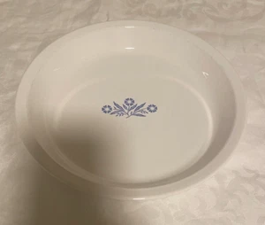 Corning Ware White W/Blue Cornflower P-309 Pie Plate Baking Dish 9”x  1.5”  - Picture 1 of 2