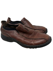Clarks Lithium Slip-on Oak Brown Pebbled Leather Loafer 36596 - Men's Size 13 M - Picture 1 of 8