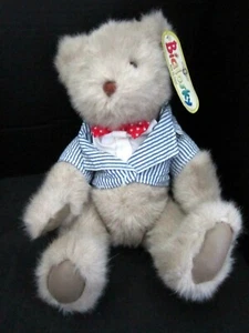 Bialosky bear red bow tie & seersucker coat. Red White Blue. Jointed Adorable - Picture 1 of 4