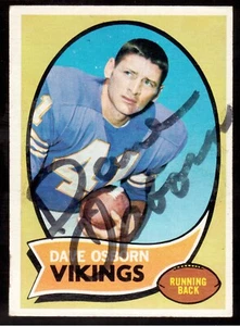 1970 Topps #147 Dave Osborn autógrafo, tarjeta firmada - Imagen 1 de 1